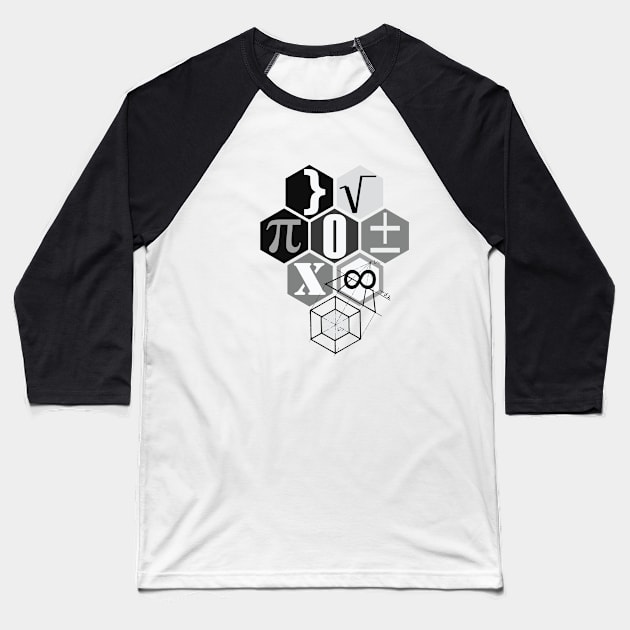 math t-shirt black and white Baseball T-Shirt by BessoChicca